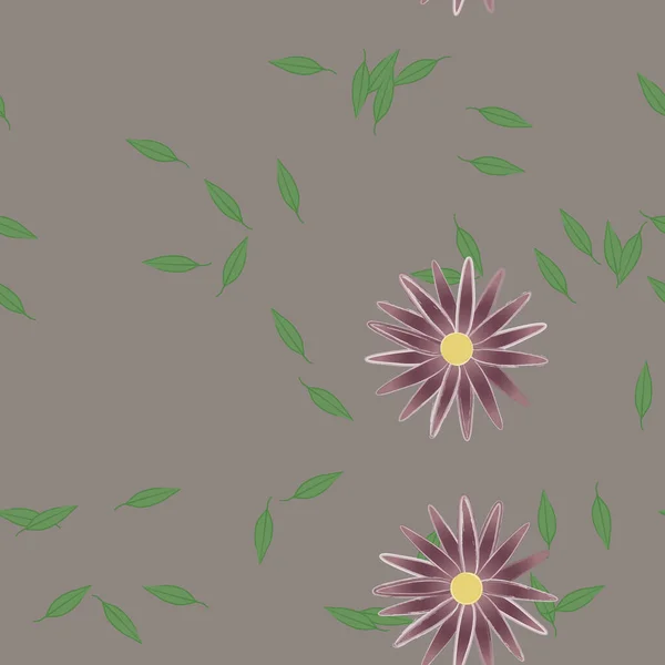 Fundo Sem Costura Floral Bonito Ilustração Vetorial —  Vetores de Stock