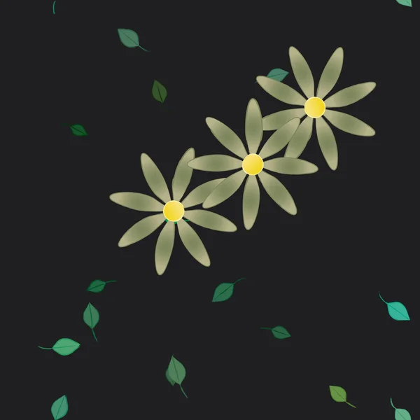 Hermoso Fondo Sin Costura Floral Ilustración Vectores — Vector de stock