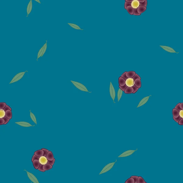 Fundo Sem Costura Floral Bonito Ilustração Vetorial — Vetor de Stock