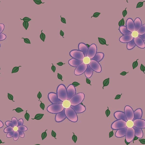 Fundo Sem Costura Floral Bonito Ilustração Vetorial — Vetor de Stock