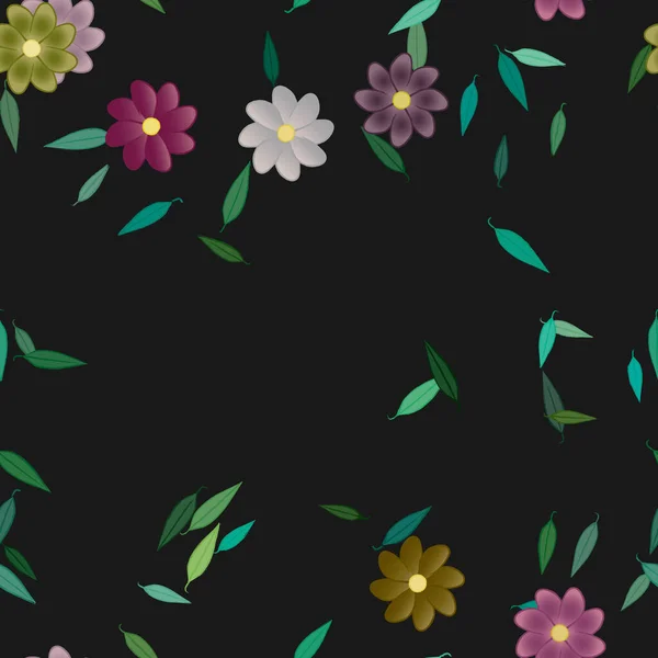 Beautiful Floral Seamless Background Vector Illustration — Stock Vector