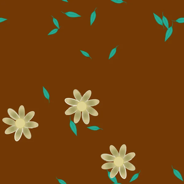 Mooie Bloemen Naadloze Achtergrond Vector Illustratie — Stockvector