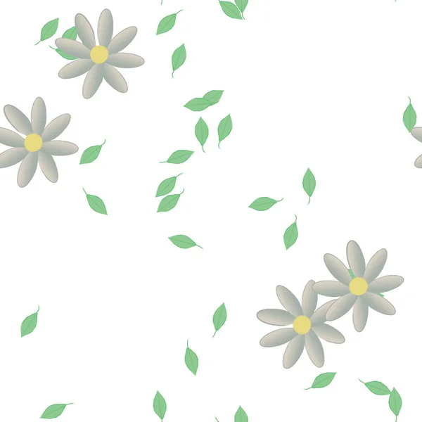 Schöne Florale Nahtlose Hintergrund Vektorillustration — Stockvektor