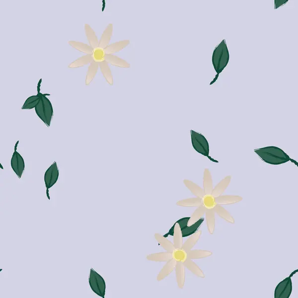 Fundo Sem Costura Floral Bonito Ilustração Vetorial — Vetor de Stock