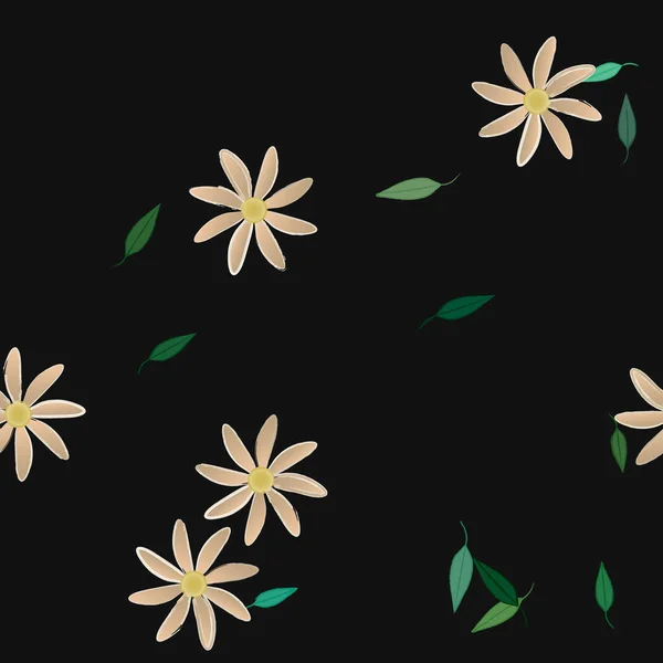 Fundo Sem Costura Floral Bonito Ilustração Vetorial — Vetor de Stock