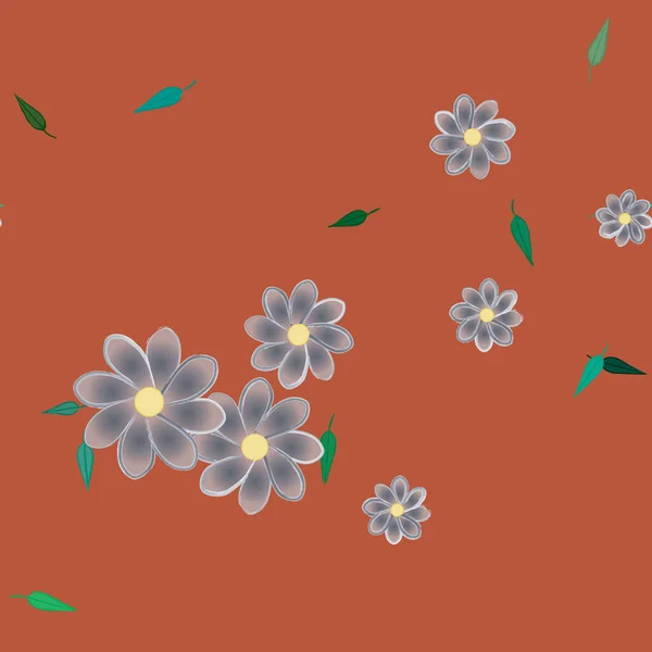 Fundo Sem Costura Floral Bonito Ilustração Vetorial — Vetor de Stock