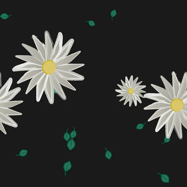 Fundo Sem Costura Floral Bonito Ilustração Vetorial —  Vetores de Stock