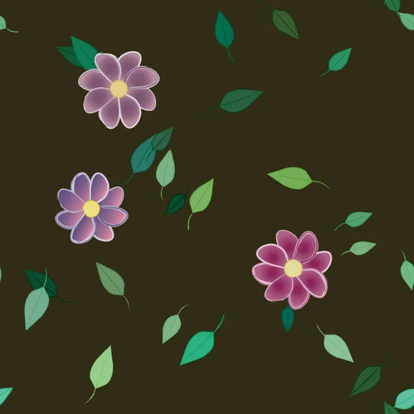 Beau Fond Floral Sans Couture Illustration Vectorielle — Image vectorielle