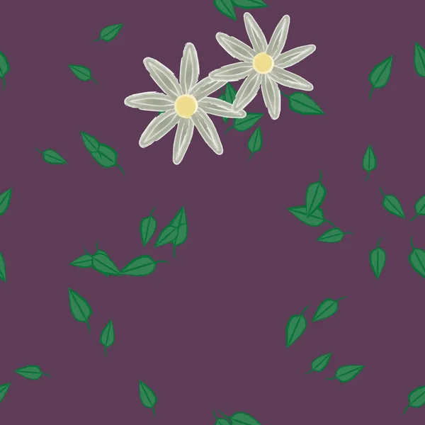 Schöne Florale Nahtlose Hintergrund Vektorillustration — Stockvektor