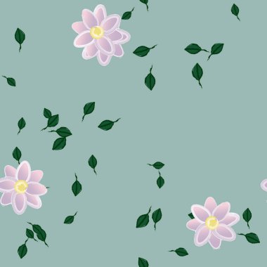 Yaprakları pürüzsüz arkaplan, vektör illüstrasyonu