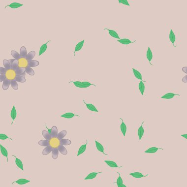 Yaprakları pürüzsüz arkaplan, vektör illüstrasyonu