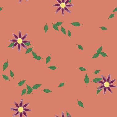 Yaprakları pürüzsüz arkaplan, vektör illüstrasyonu