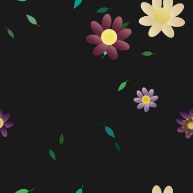 Çiçeksiz arka plan, vektör illüstrasyonu