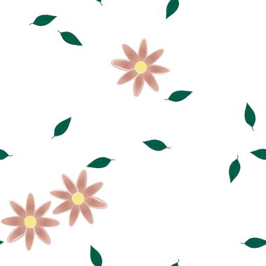 Yaprakları pürüzsüz arkaplan, vektör illüstrasyonu