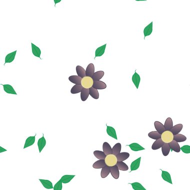 Yaprakları pürüzsüz arkaplan, vektör illüstrasyonu