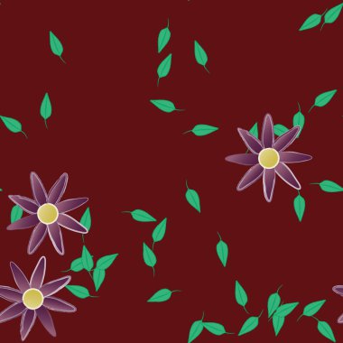 Yaprakları pürüzsüz arkaplan, vektör illüstrasyonu