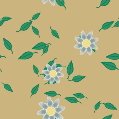 Yaprakları pürüzsüz arkaplan, vektör illüstrasyonu