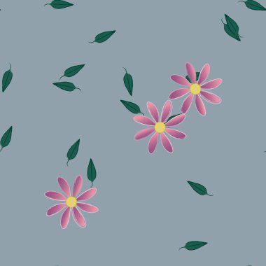 Yaprakları pürüzsüz arkaplan, vektör illüstrasyonu 