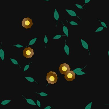 Yaprakları pürüzsüz arkaplan, vektör illüstrasyonu