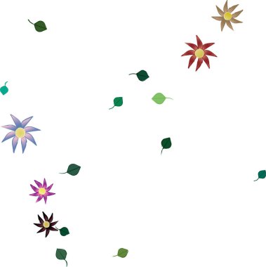 Yaprakları pürüzsüz arkaplan, vektör illüstrasyonu