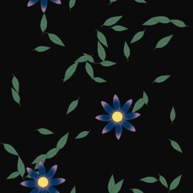 Yaprakları pürüzsüz arkaplan, vektör illüstrasyonu