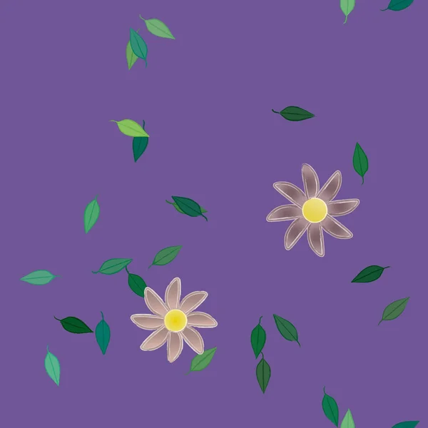 Schöne Florale Nahtlose Hintergrund Vektorillustration — Stockvektor