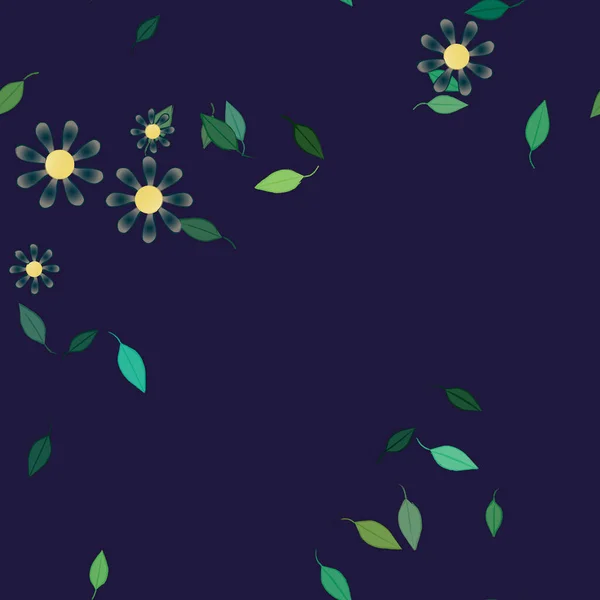 Hermoso Fondo Sin Costura Floral Ilustración Vectores — Vector de stock