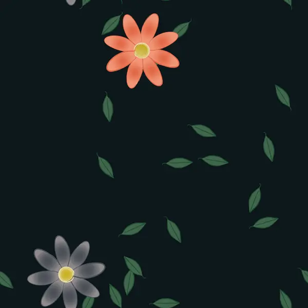 Beautiful Floral Seamless Background Vector Illustration — Stock Vector