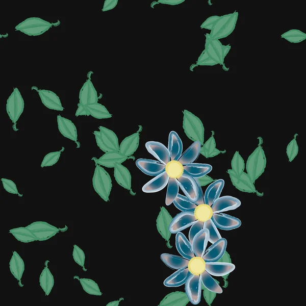 Hermoso Fondo Sin Costura Floral Ilustración Vectores — Vector de stock