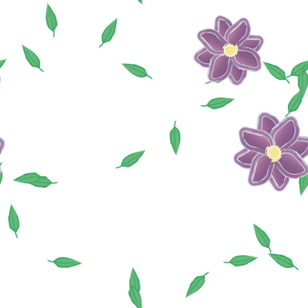 Hermoso Fondo Sin Costura Floral Vector Ilustración Flores — Vector de stock