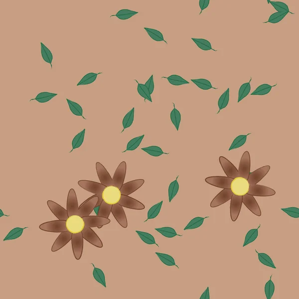 Fundo Sem Costura Floral Bonito Ilustração Vetorial — Vetor de Stock