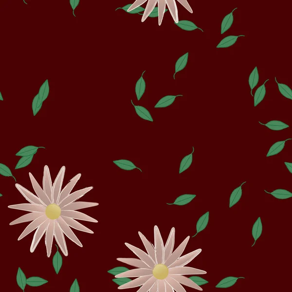 Fundo Sem Costura Floral Bonito Ilustração Vetorial — Vetor de Stock