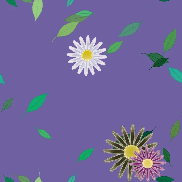 Schöne Florale Nahtlose Hintergrund Vektorillustration — Stockvektor