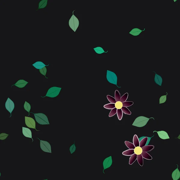 Fundo Sem Costura Floral Bonito Ilustração Vetorial — Vetor de Stock