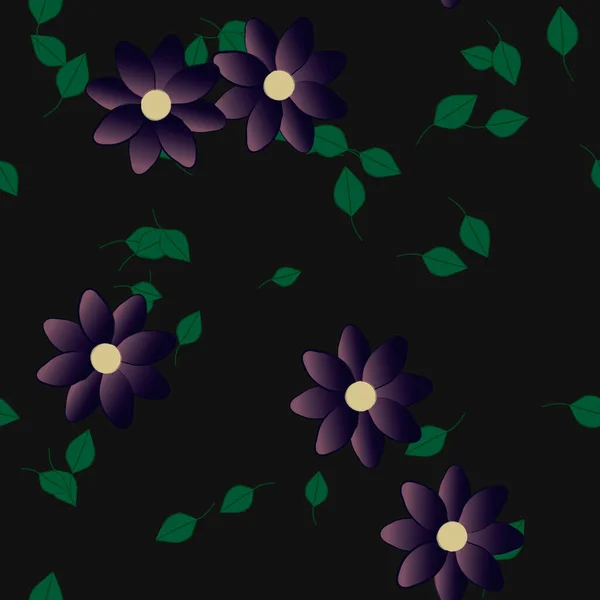 Beau Fond Floral Sans Couture Illustration Vectorielle — Image vectorielle