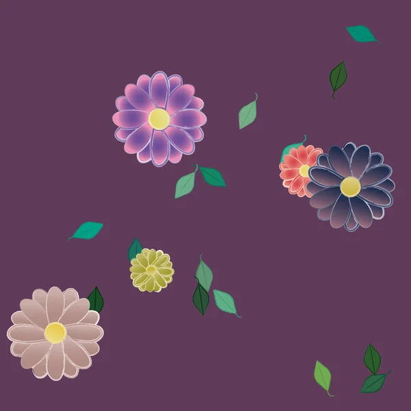 Hermoso Fondo Sin Costura Floral Ilustración Vectores — Vector de stock