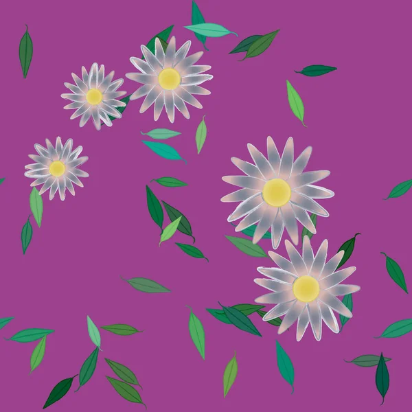 Schöne Florale Nahtlose Hintergrund Vektorillustration — Stockvektor