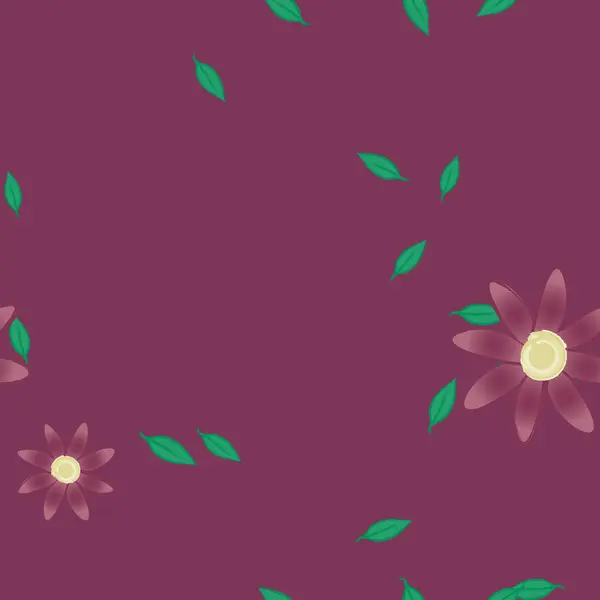 Fundo Sem Costura Floral Bonito Ilustração Vetorial — Vetor de Stock