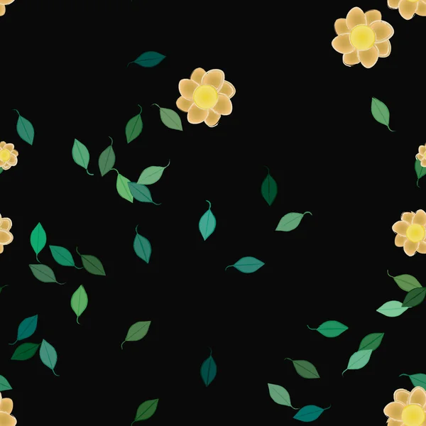 Fundo Sem Costura Floral Bonito Ilustração Vetorial — Vetor de Stock