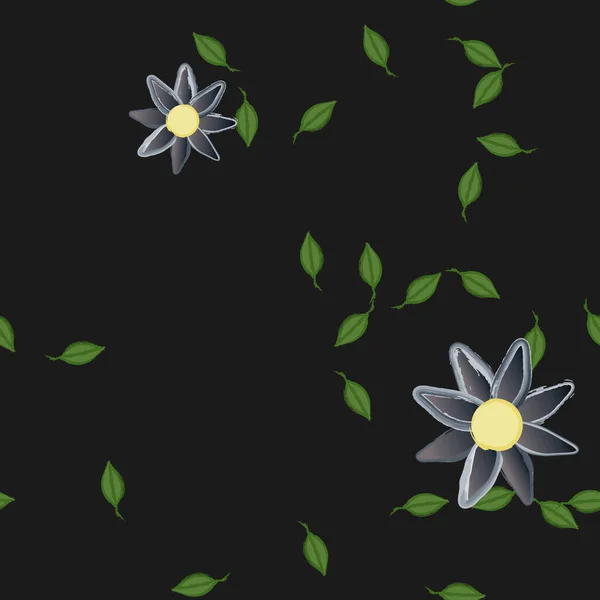 Fundo Sem Costura Floral Bonito Ilustração Vetorial — Vetor de Stock