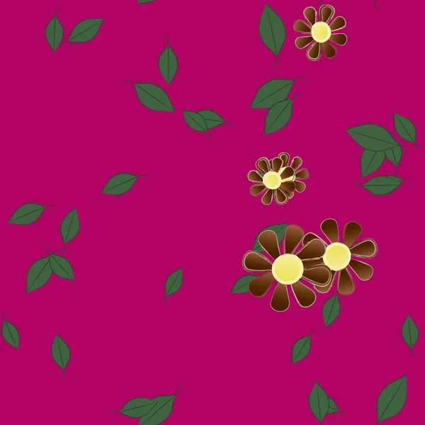 Fundo Sem Costura Floral Bonito Ilustração Vetorial — Vetor de Stock