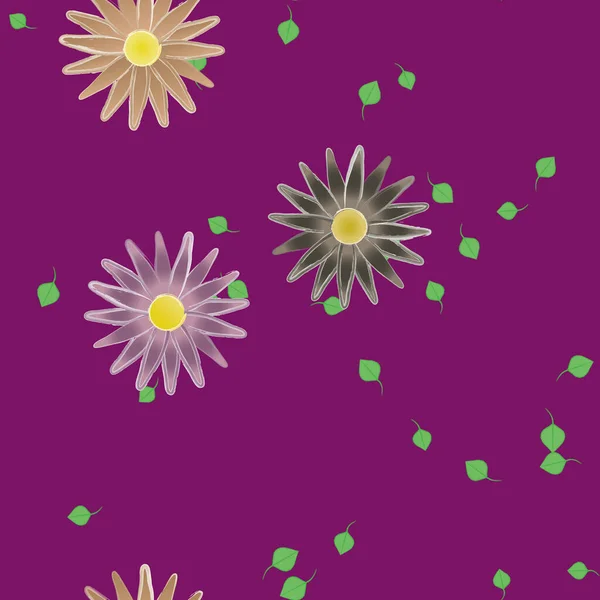 Fundo Sem Costura Floral Bonito Ilustração Vetorial — Vetor de Stock