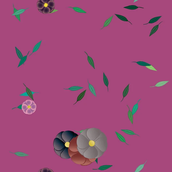 Fundo Sem Costura Floral Bonito Ilustração Vetorial — Vetor de Stock