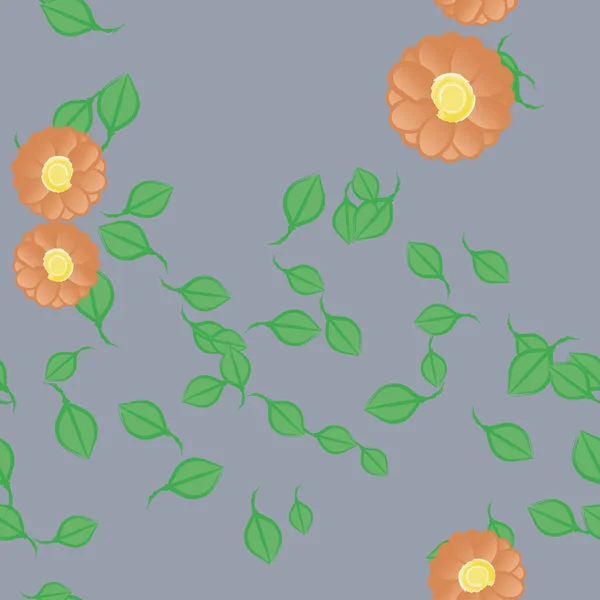 Hermoso Fondo Sin Costura Floral Ilustración Vectores — Vector de stock