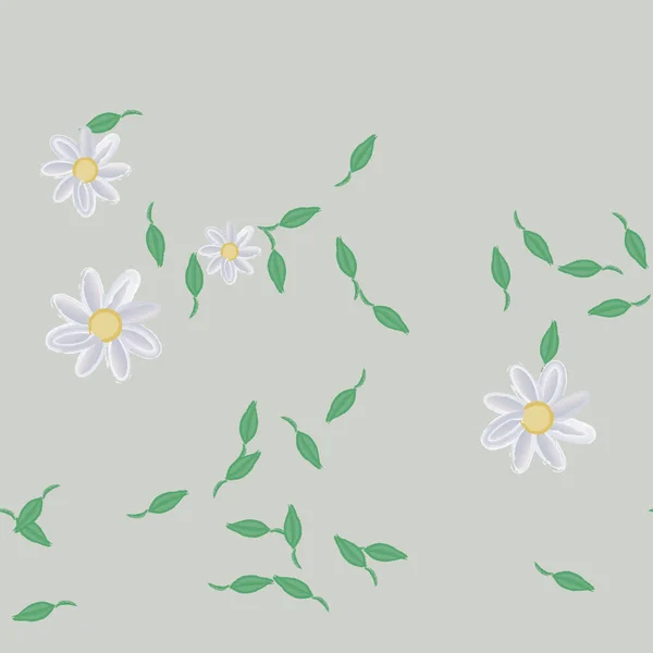 Fundo Sem Costura Floral Bonito Ilustração Vetorial —  Vetores de Stock