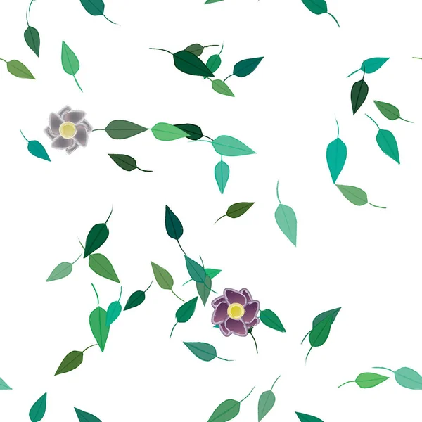 Fundo Sem Costura Floral Bonito Ilustração Vetorial — Vetor de Stock