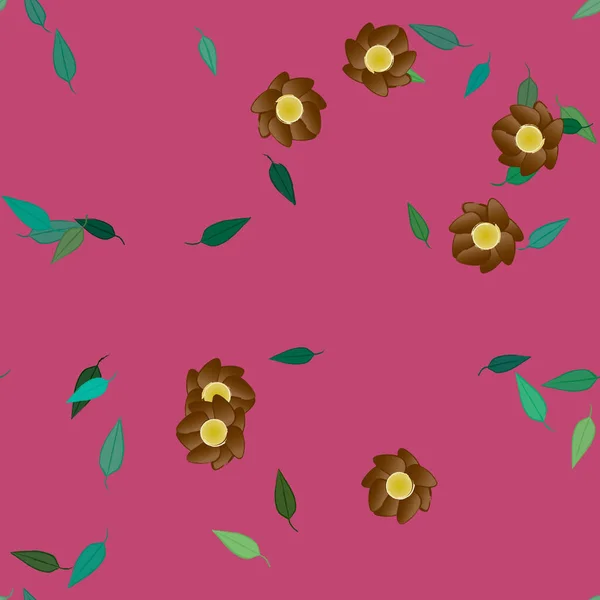 Schöne Florale Nahtlose Hintergrund Vektorillustration — Stockvektor