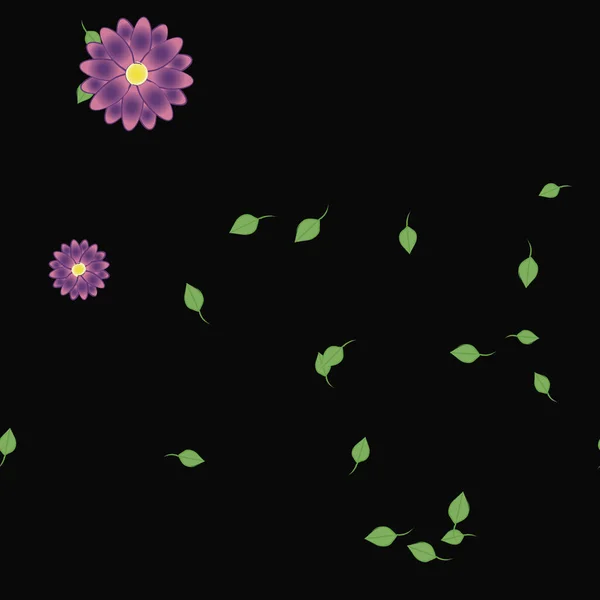ดอกไม ใบส ยวในการประกอบฟร ภาพเวกเตอร — ภาพเวกเตอร์สต็อก