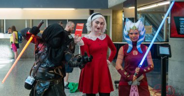 Montreal, Quebec, Kanada - 7 Temmuz 2019: Comiccon: Cosplayers