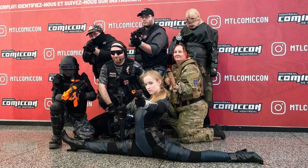 Montreal Quebec Canadá Julho 2019 Comiccon Cosplayers Resident Evil Squad — Fotografia de Stock